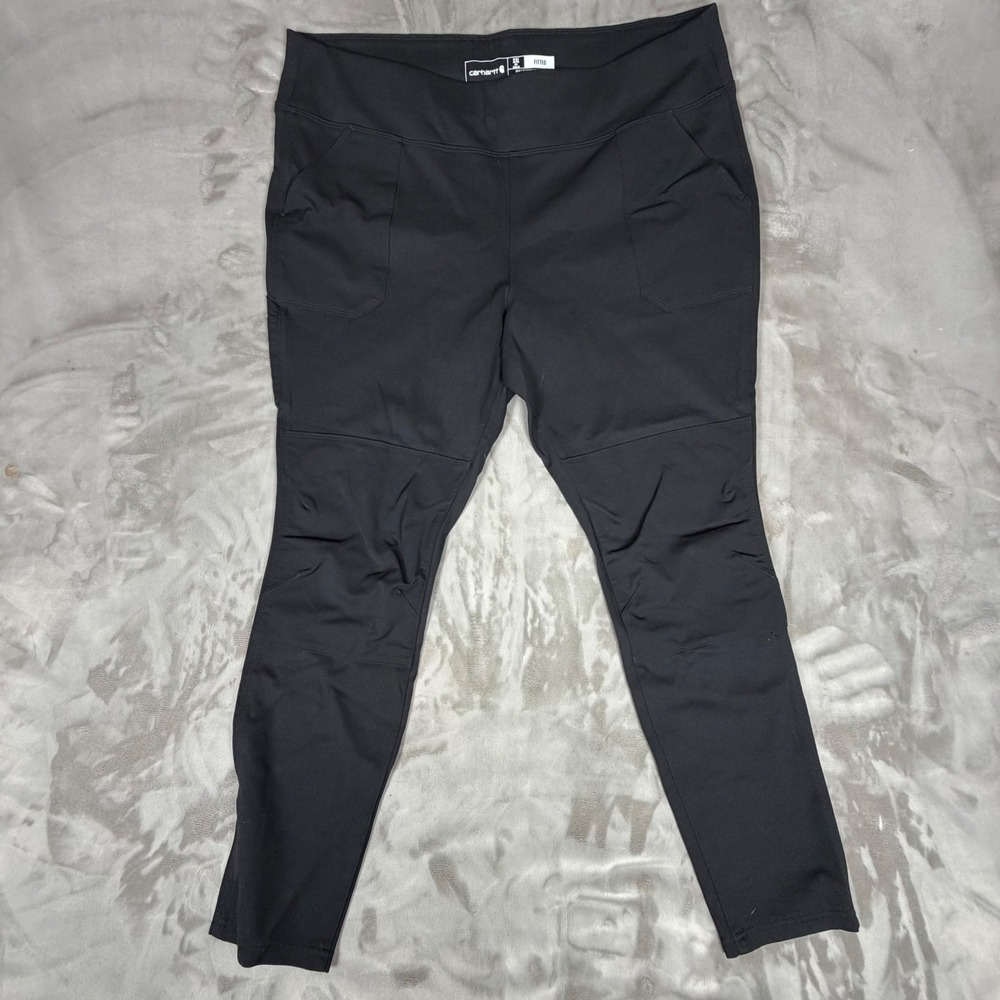 Carhartt Force Fitted Utility Leggings Black Womens XXL 20 Regular Work Pants